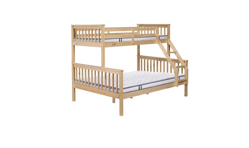 Solid Pine Tripple Bunk Bed Oak