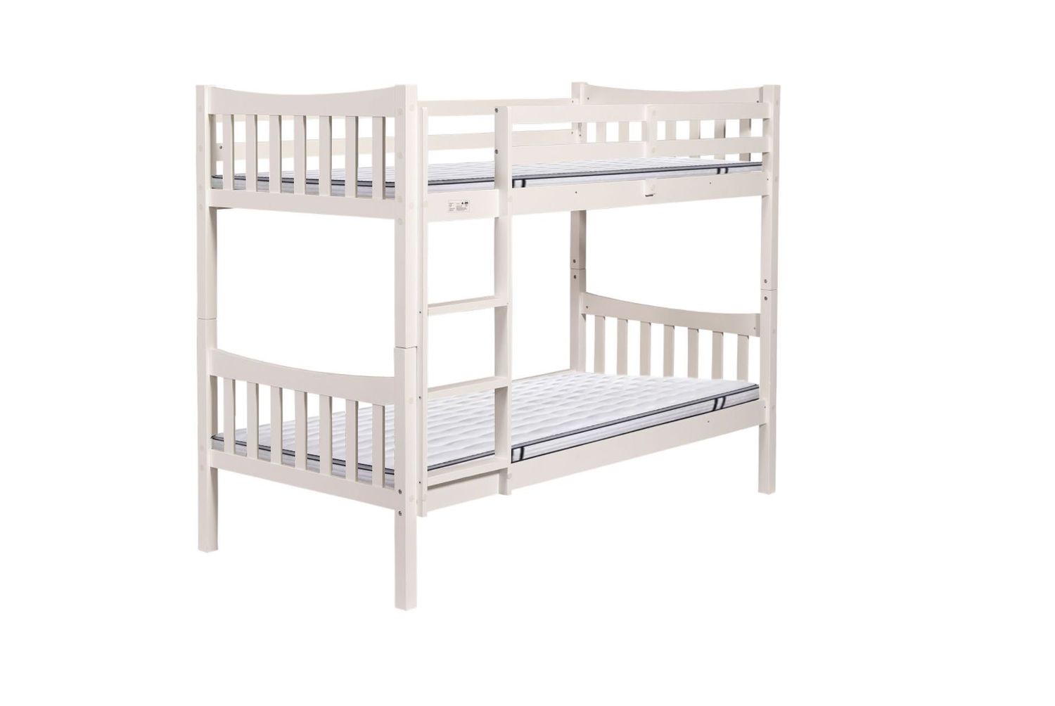 Solid Pine Twin Bunk Bed White