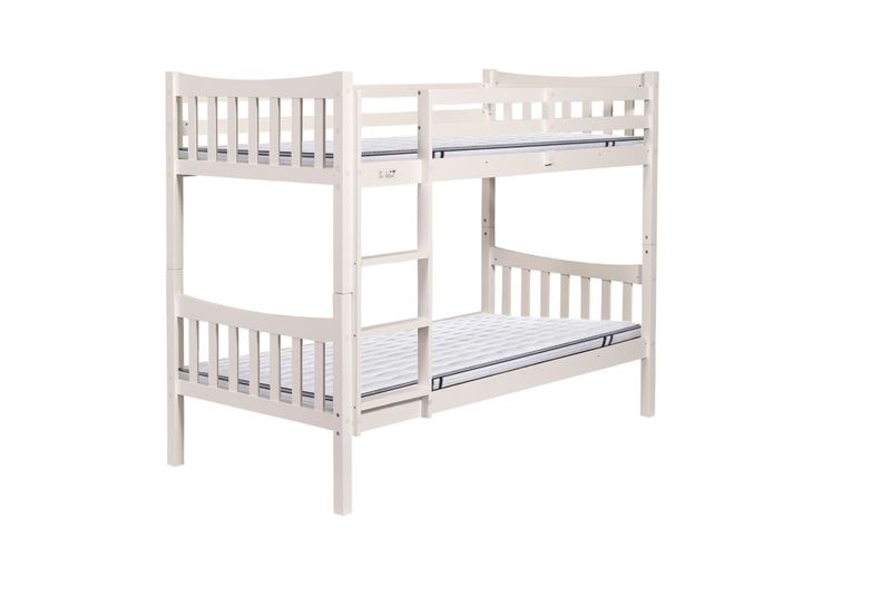 Solid Pine Twin Bunk Bed White