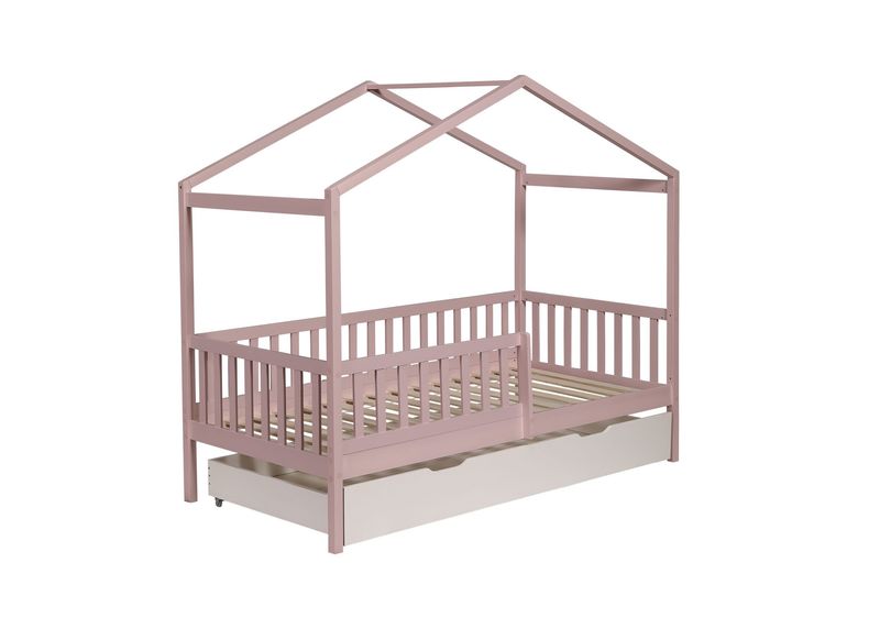 Solid Pine Storage Arch Bed Pink
