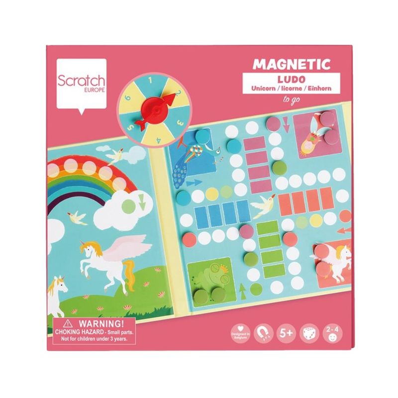 Magnetisch bordspel  ludo eenhoorns