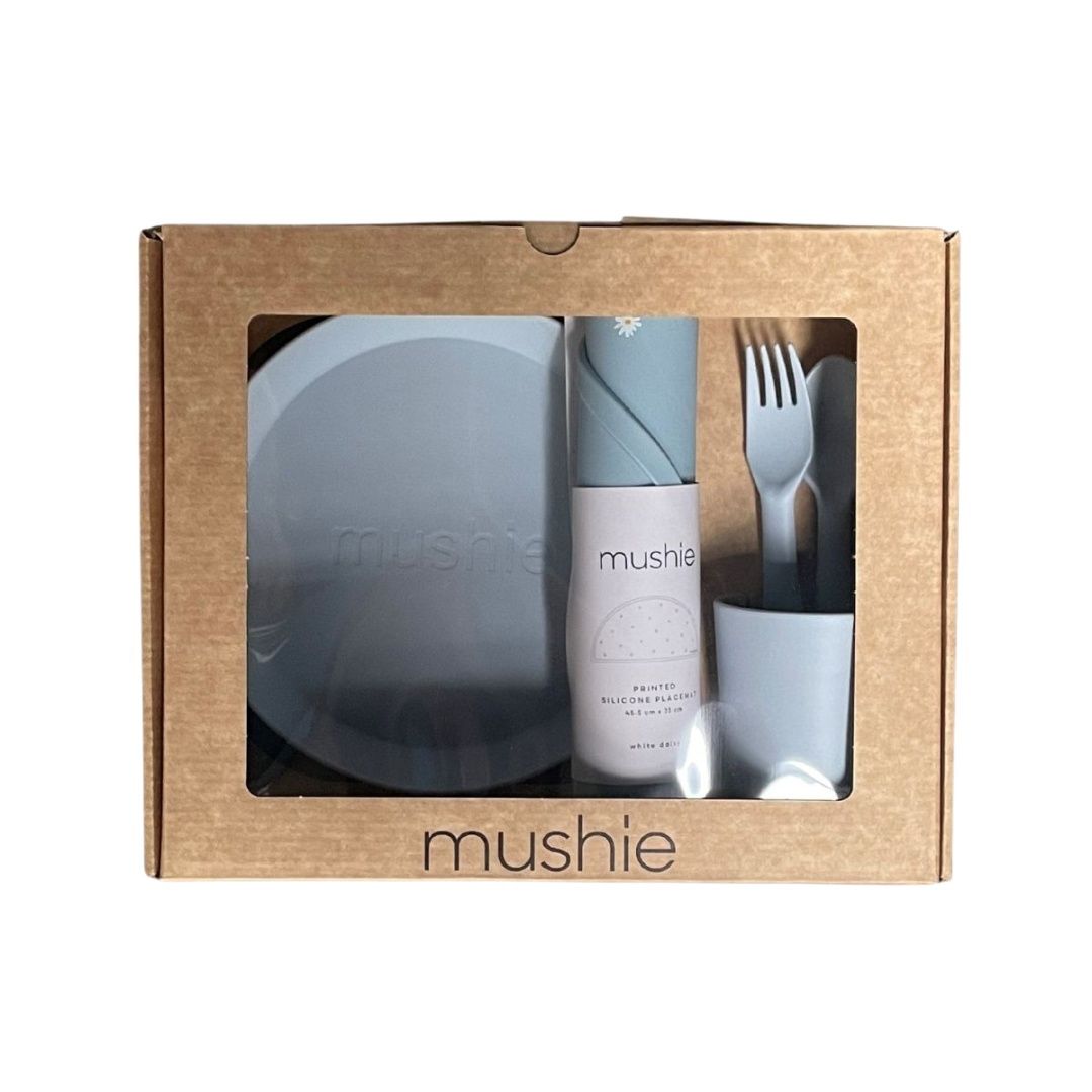 MUSHIE - giftbox - dinnerware round - Powder Blue