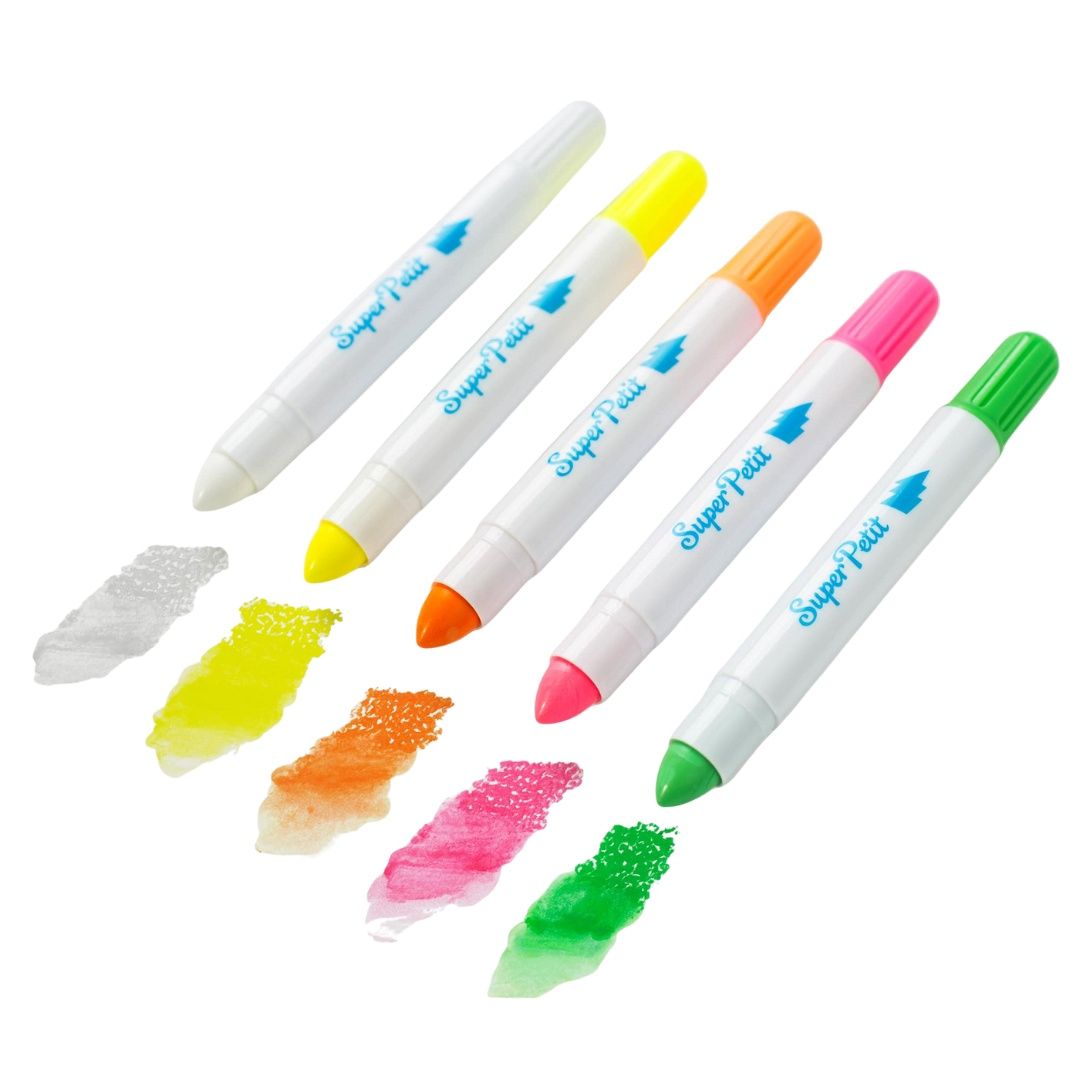 Soft wax crayon Neon 5 stuks