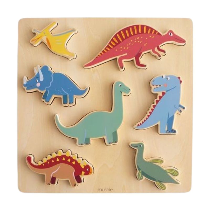 Houten puzzel dino