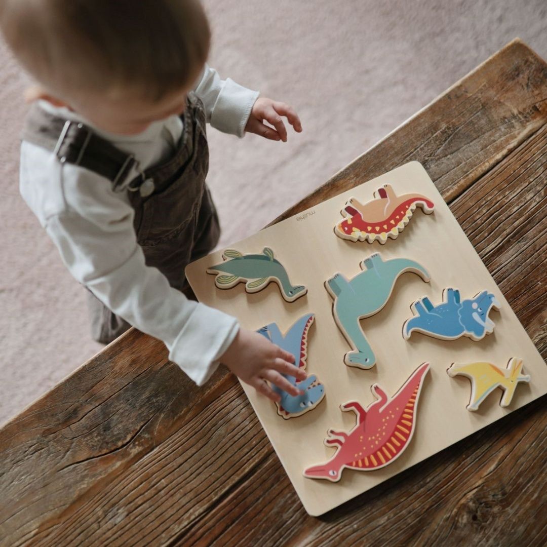 MUSHIE Houten Puzzel Dino