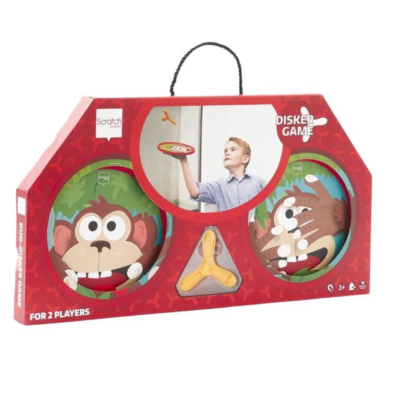 Hand-disker duo funny monkey