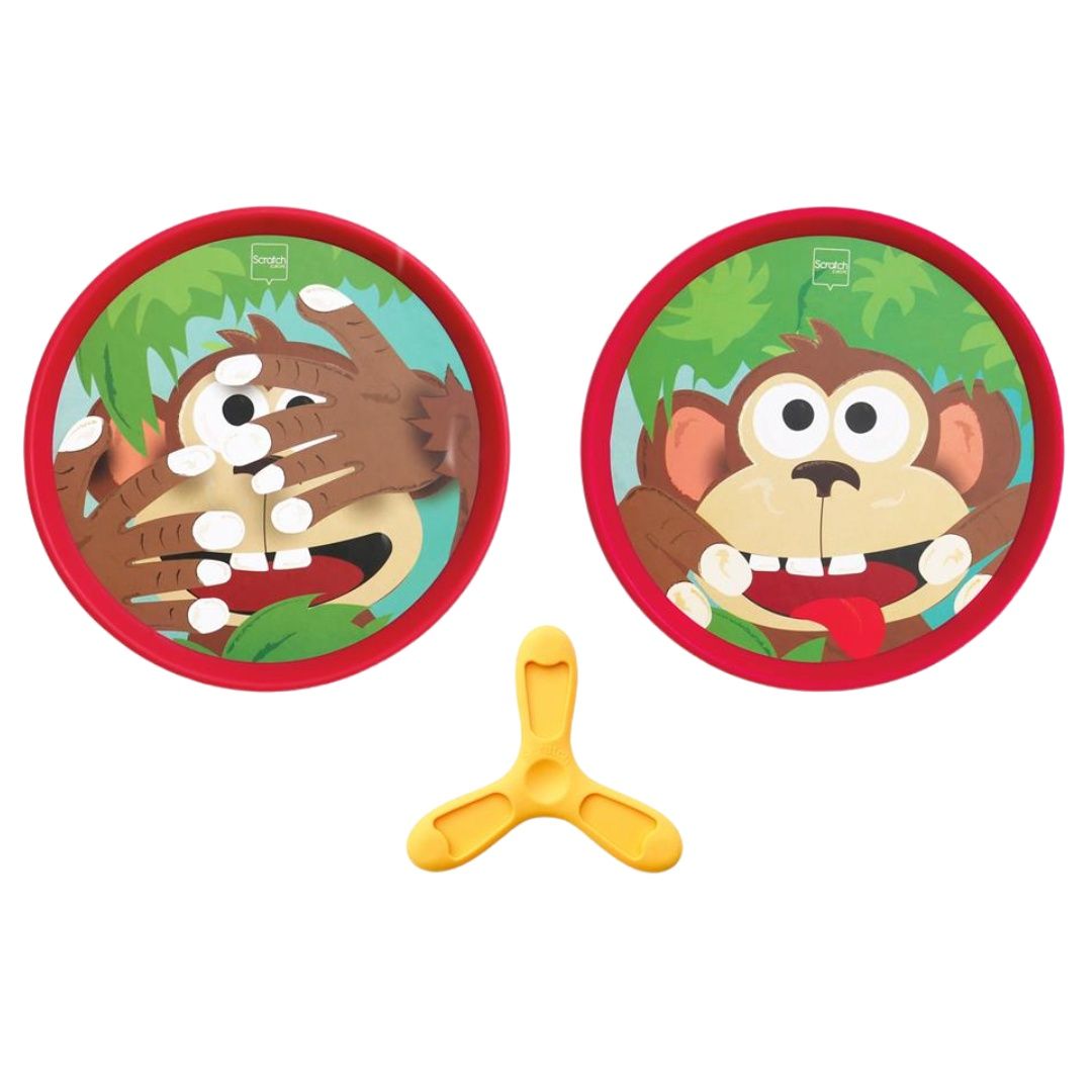 Hand-disker duo funny monkey