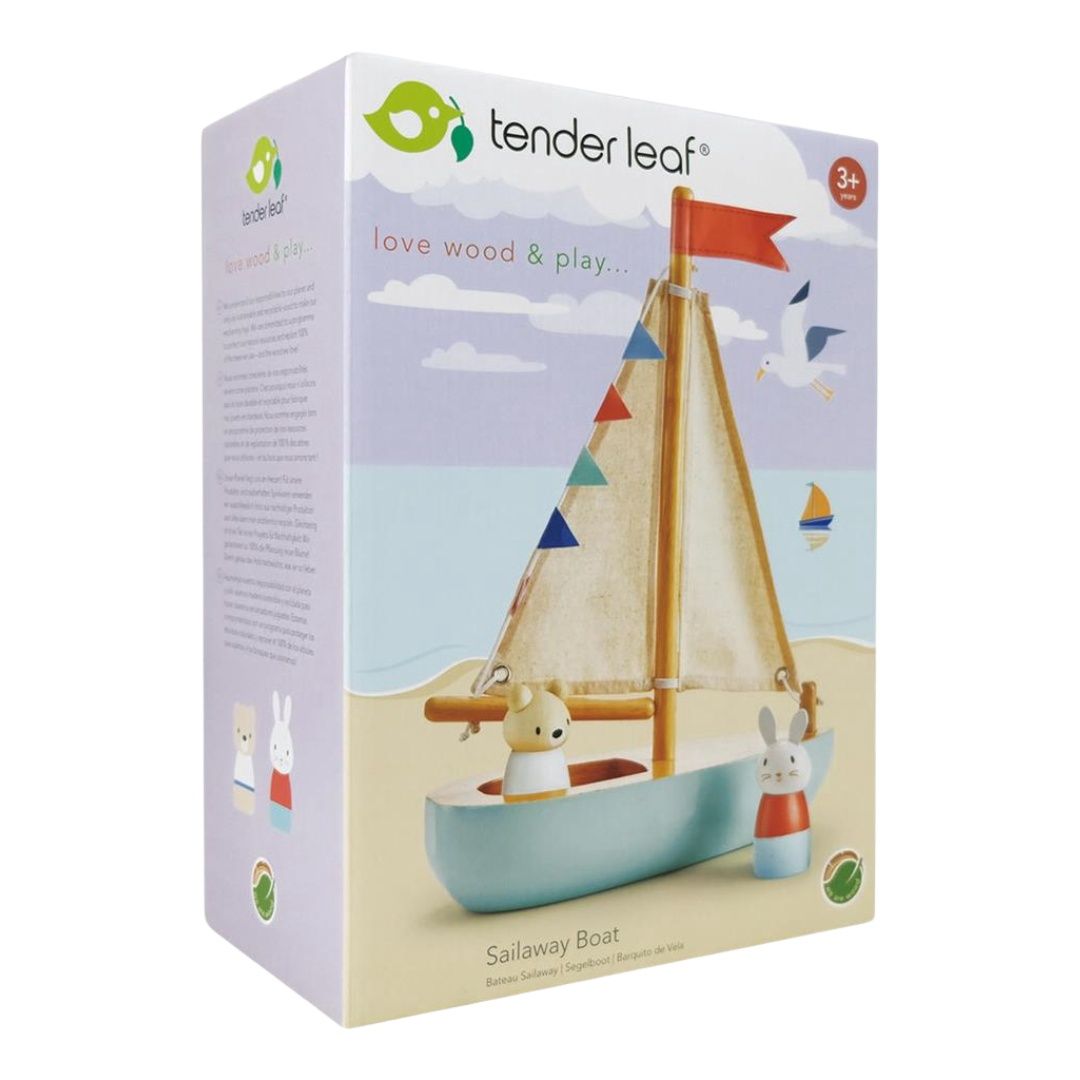 Tender leaf zeilboot sailaway