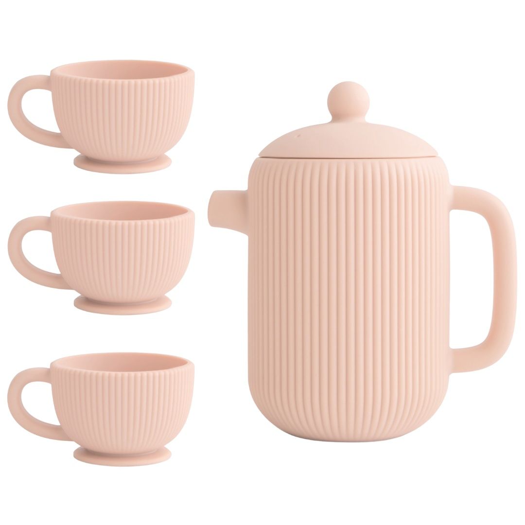 MUSHIE - silicone play tea set - Blush