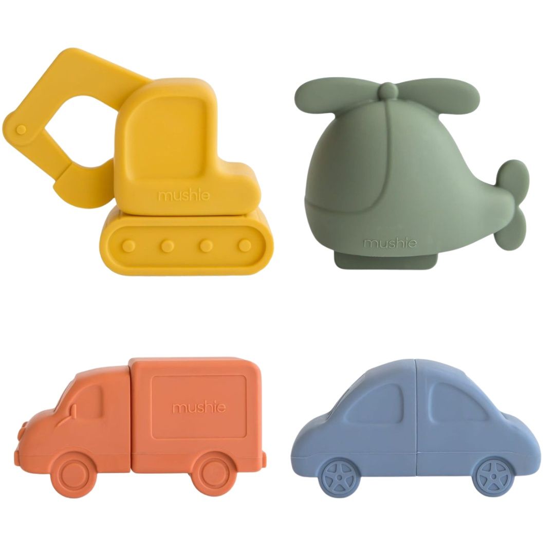 MUSHIE - bath set 4 pack vehicles