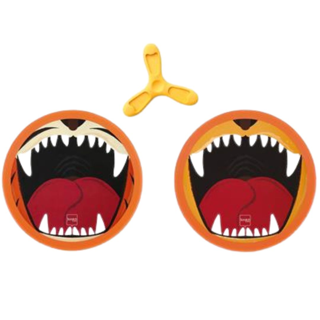 Hand-disker duo tijger en leeuw