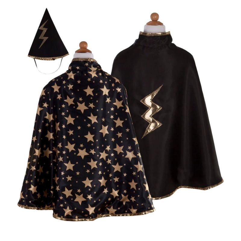 Wizard cape + hat 4-6y