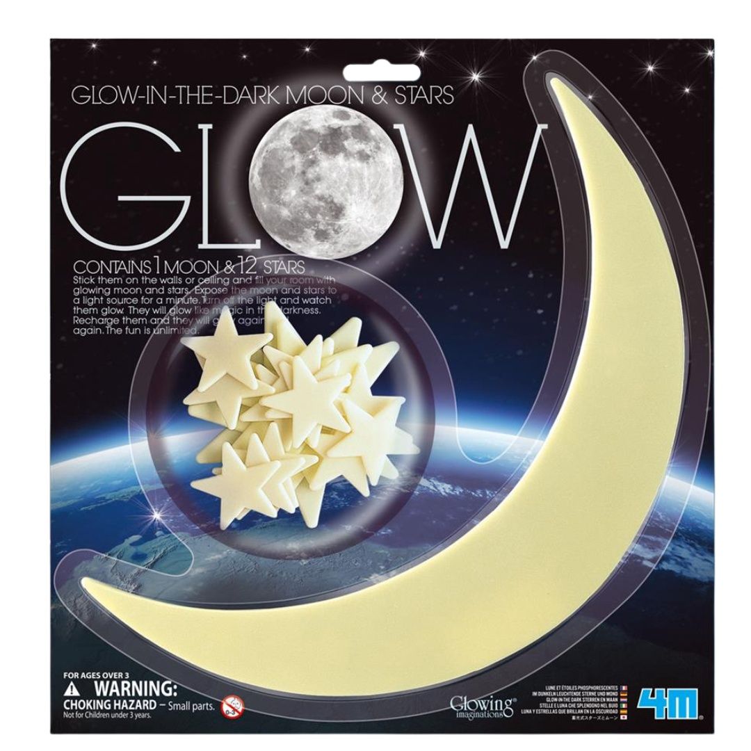 Maan + 12 Sterren glow in the dark