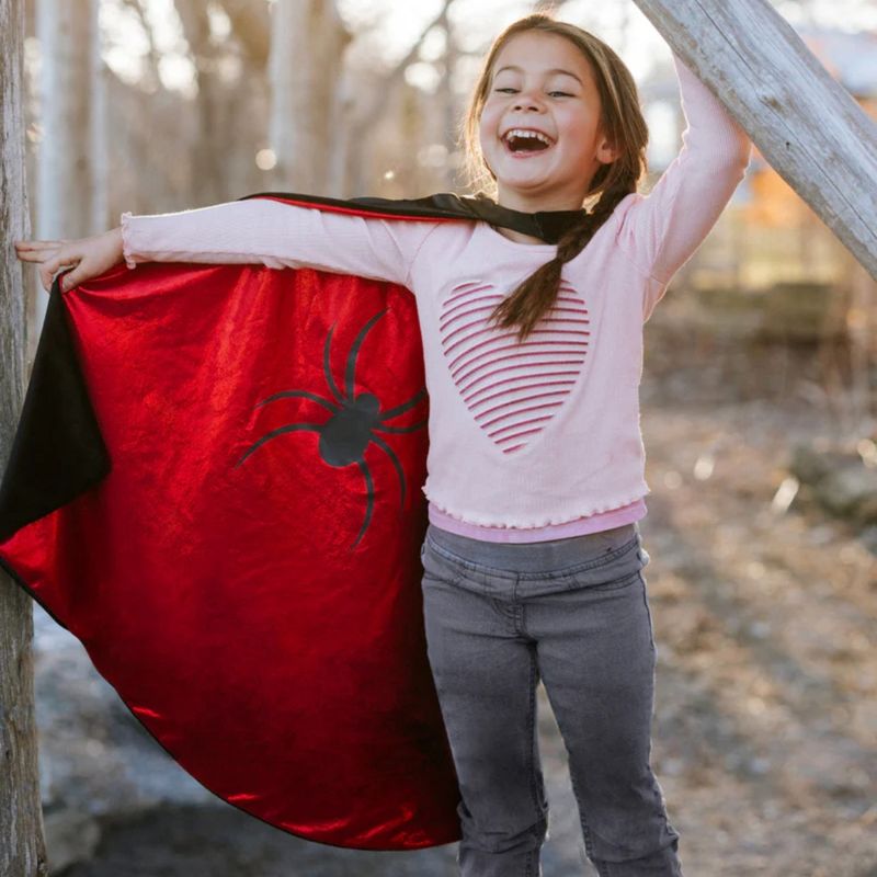 Reversible spider and bat streamline cape 5-6y