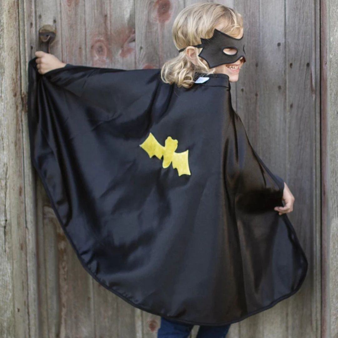 Reversible Spider/Bat Cape + Mask 4-6y