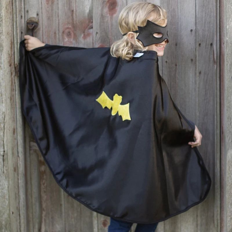 Reversible spider/bat cape + mask 4-6y