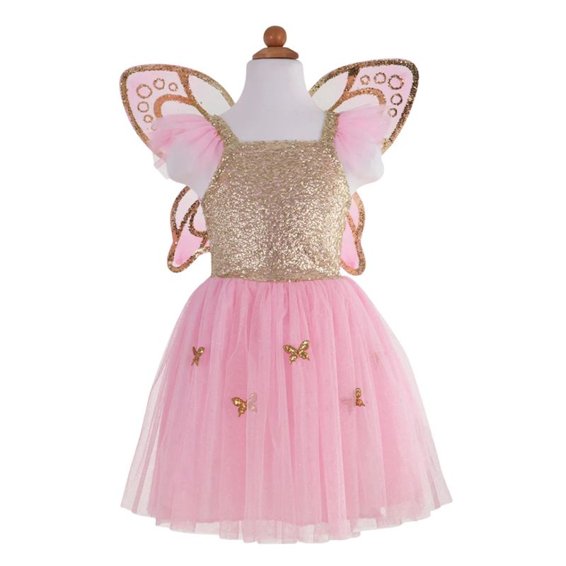 Golden butterfly + wings 5-7y