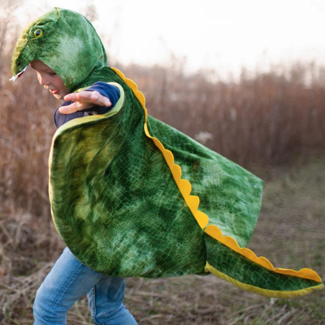 Green T-Rex Cuddle Cape 2-3y