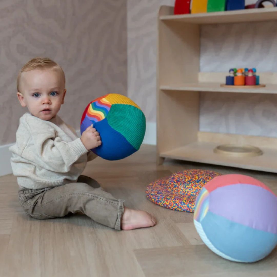Sensorische ballonbal set regenboog en pastel