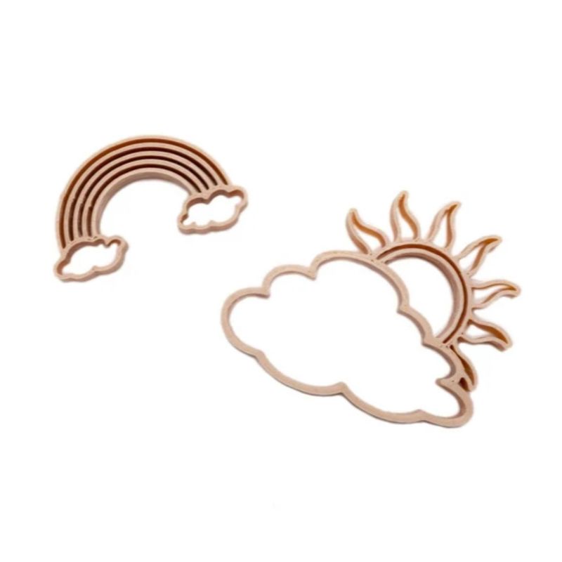 Uitstekers zon en regenboog