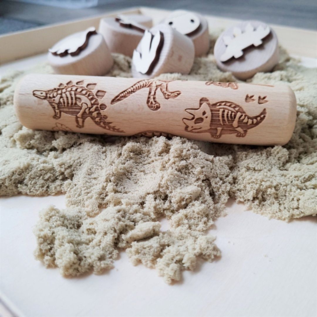 Kiddi houten roller dino