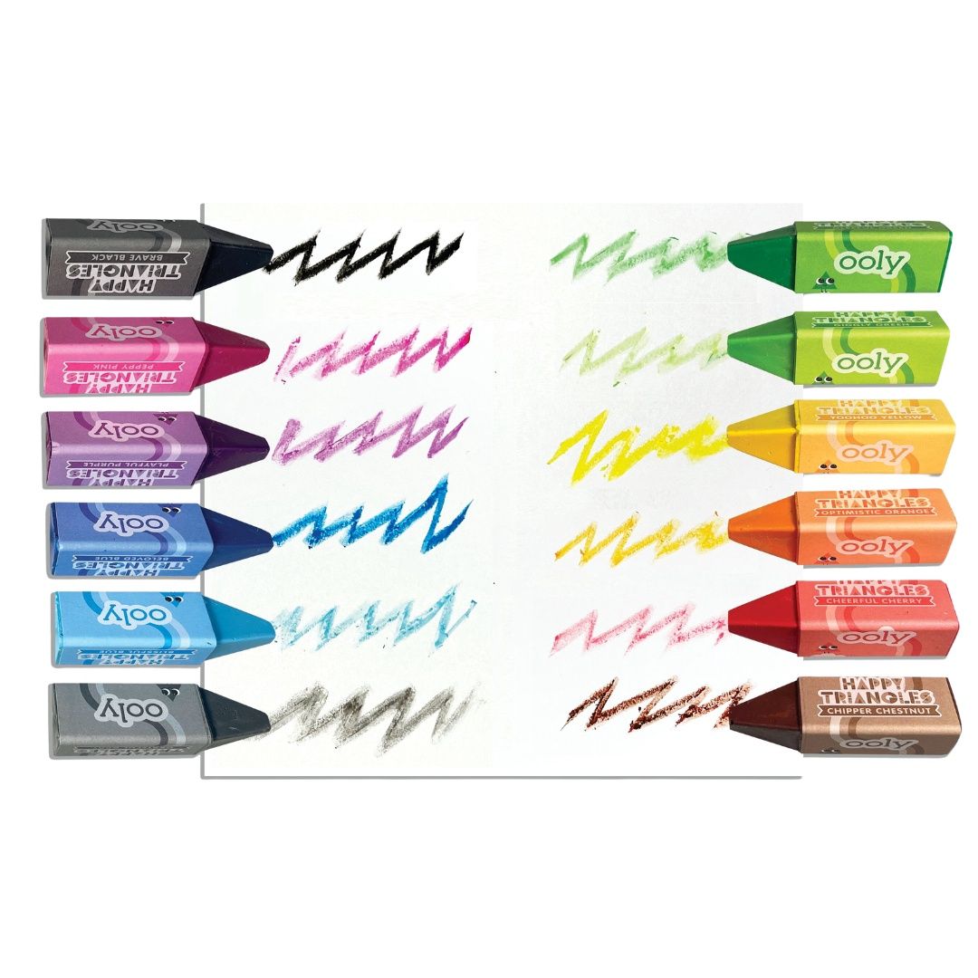 Happy Triangles Jumbo Crayons