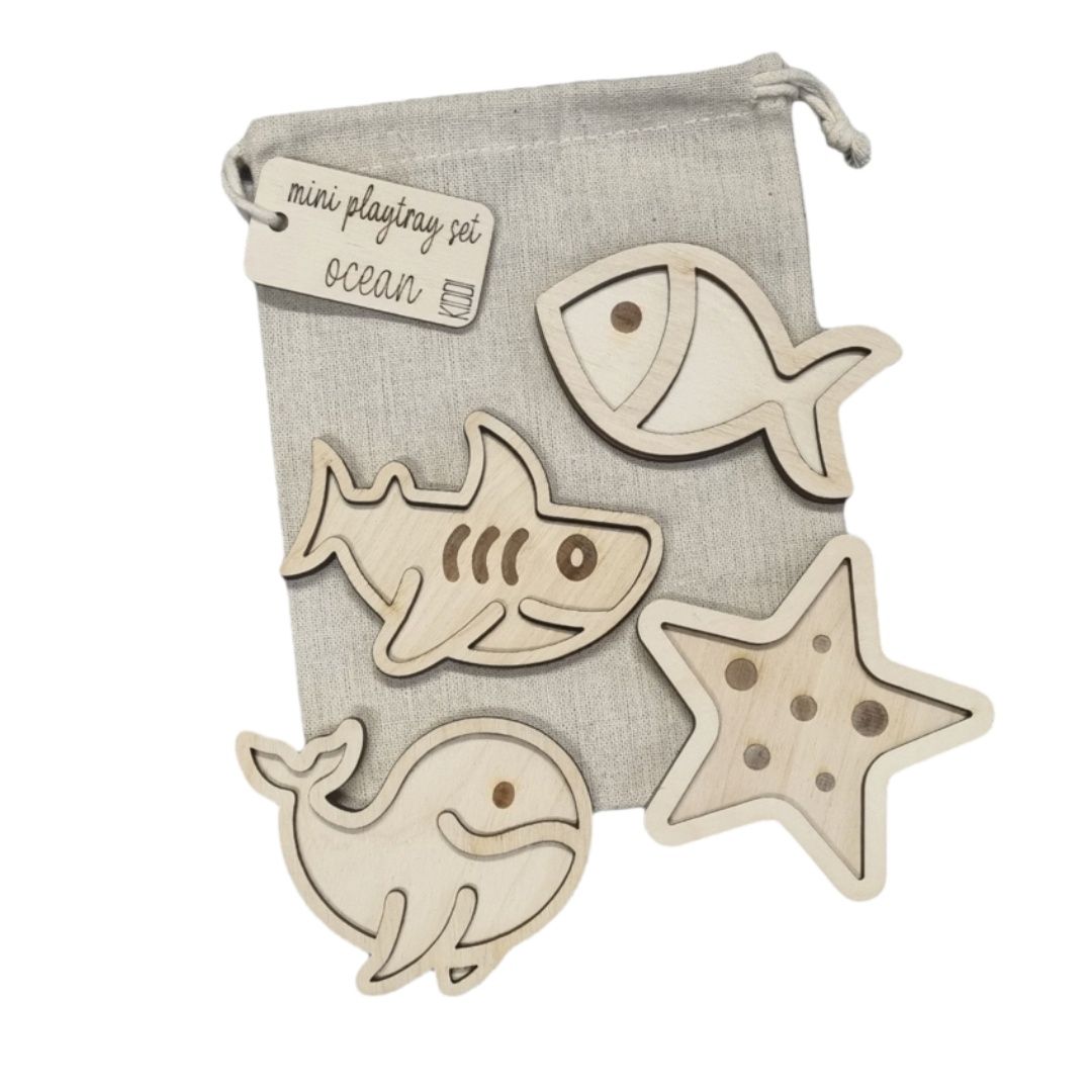 Kiddi mini vulvormen set oceaan