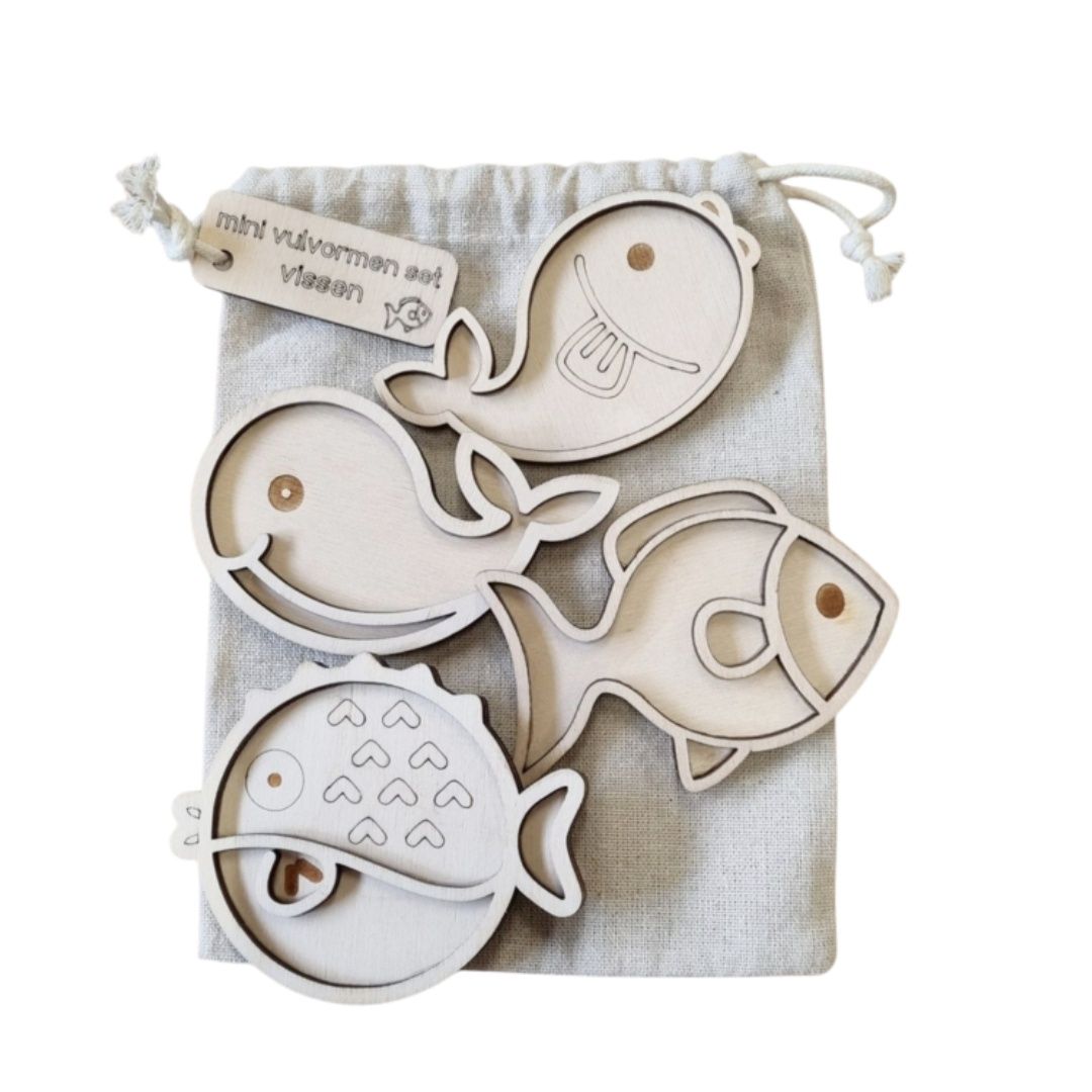 Kiddi mini vulvormen set vissen