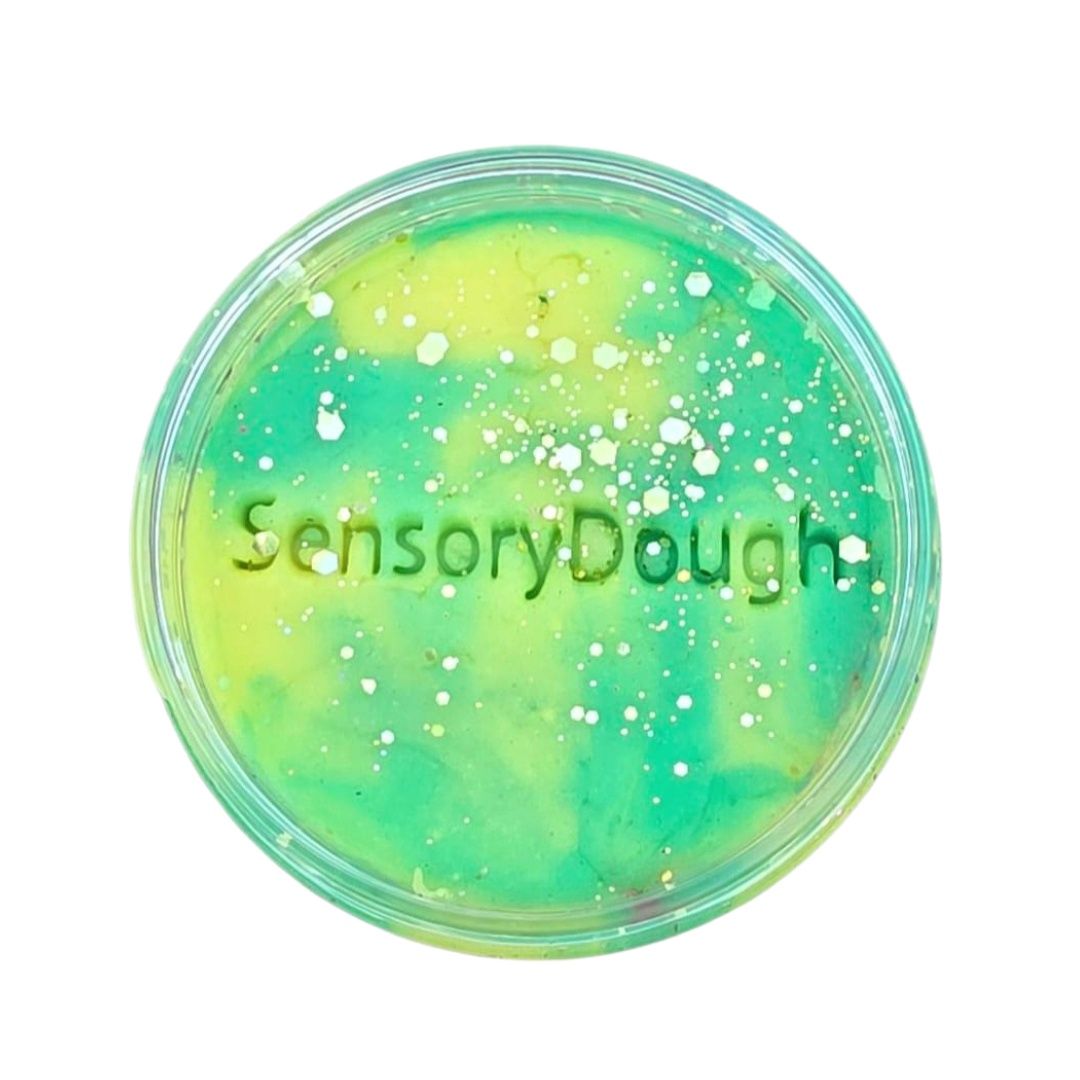 SensoryFun speeldeeg sensorisch glitter, Kleur: Mix geel/groen