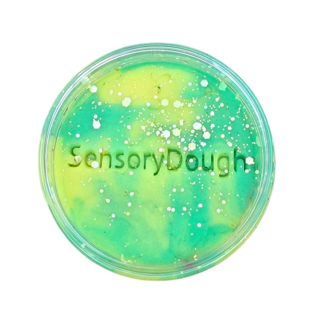 SensoryFun speeldeeg sensorisch glitter, Kleur: Mix geel/groen