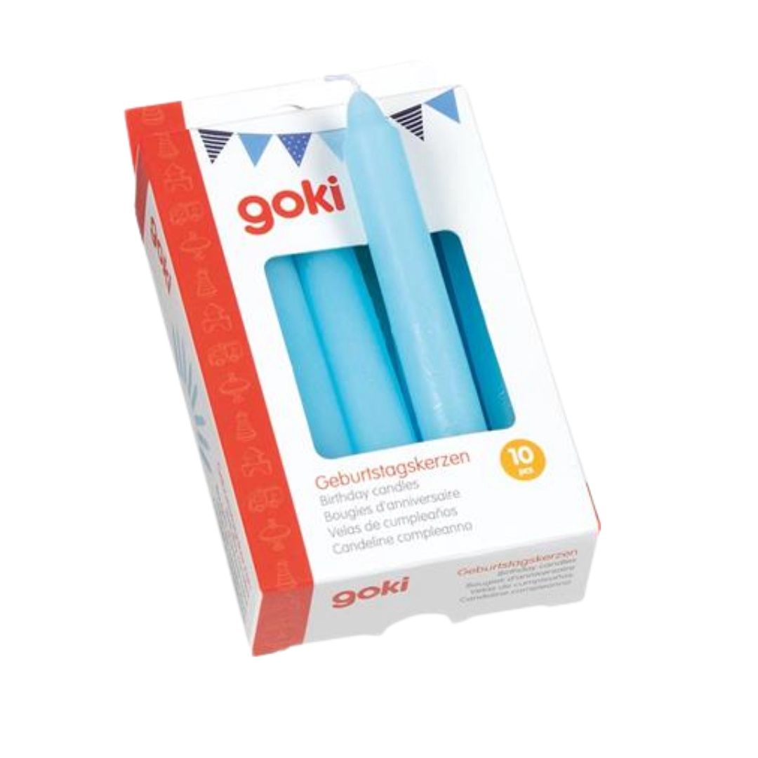 Goki verjaardagskaarsen, Kleur: Blauw