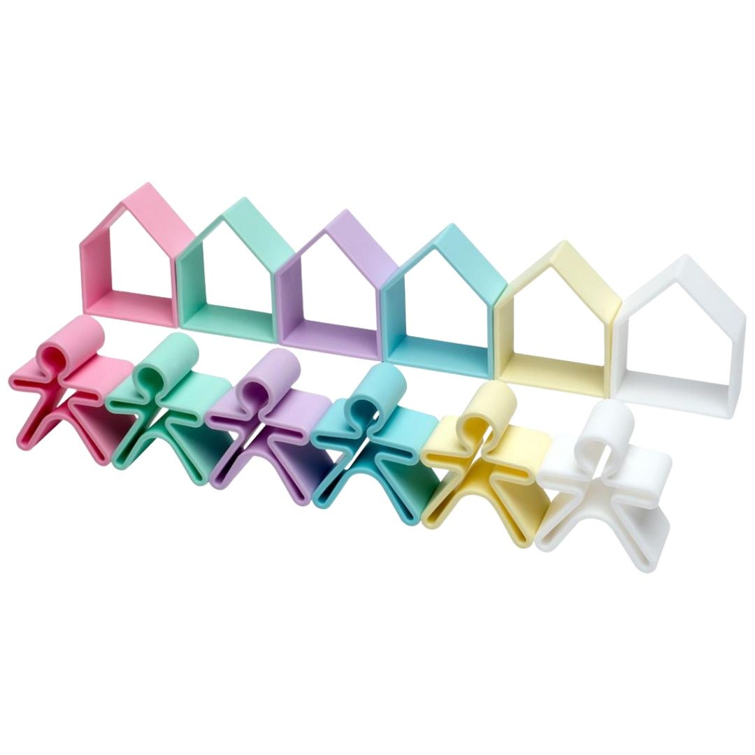 Dëna pastel - huis &amp; kind set 12 stuks