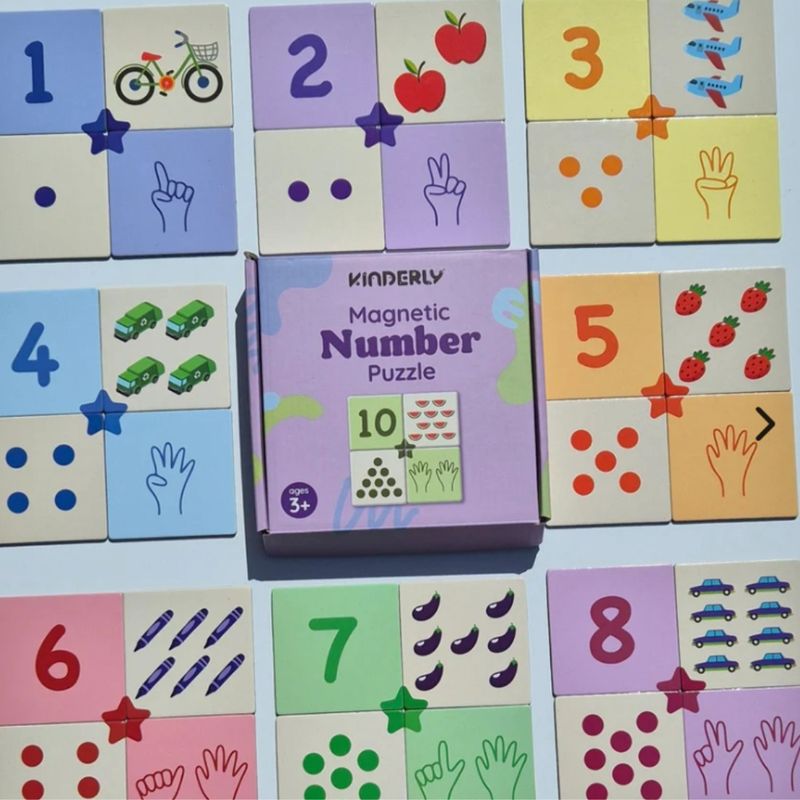 Kinderly Magnetic number puzzle