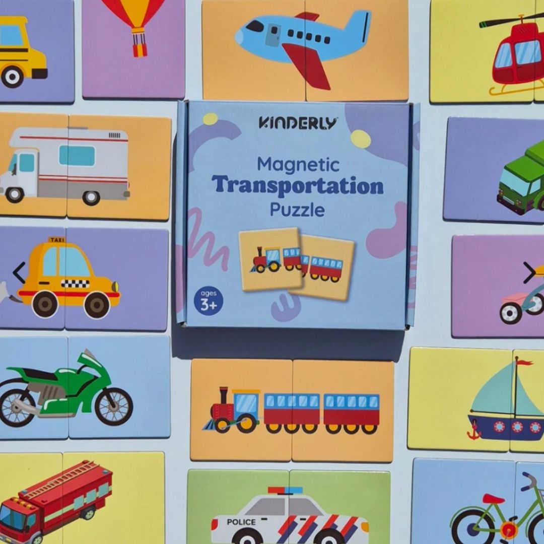 Kinderly magnetsiche transportation puzzel