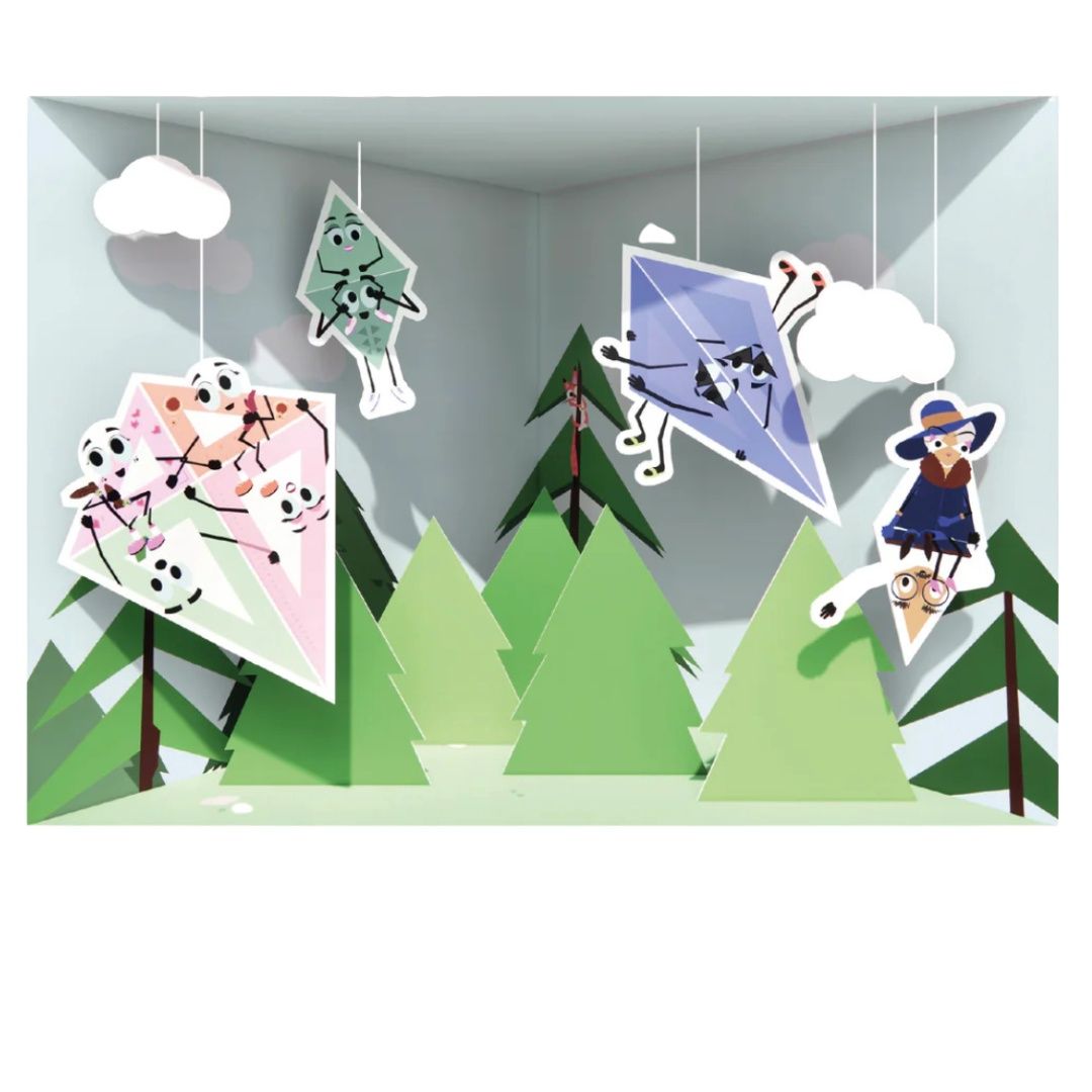 GrandPi Meneer Geo's knutselset vliegende driehoeken