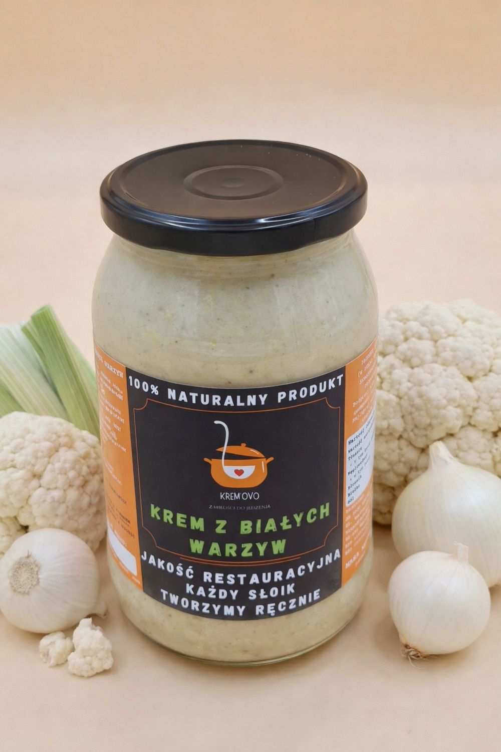 KREM Z BIAŁYCH WARZYW SŁOIK 860ML