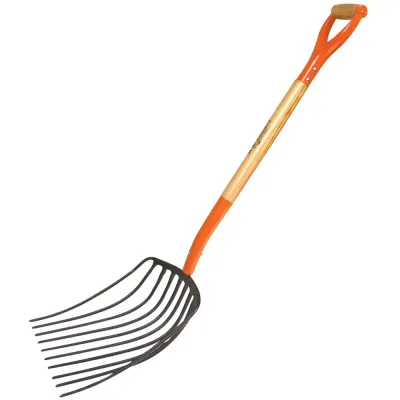 10-Tine Forged Steel Scoop Fork with 30-Inch D-Grip Handle