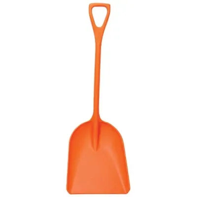 Poly Scoop Shovel, 17in x 14in Blade D-Grip Handle