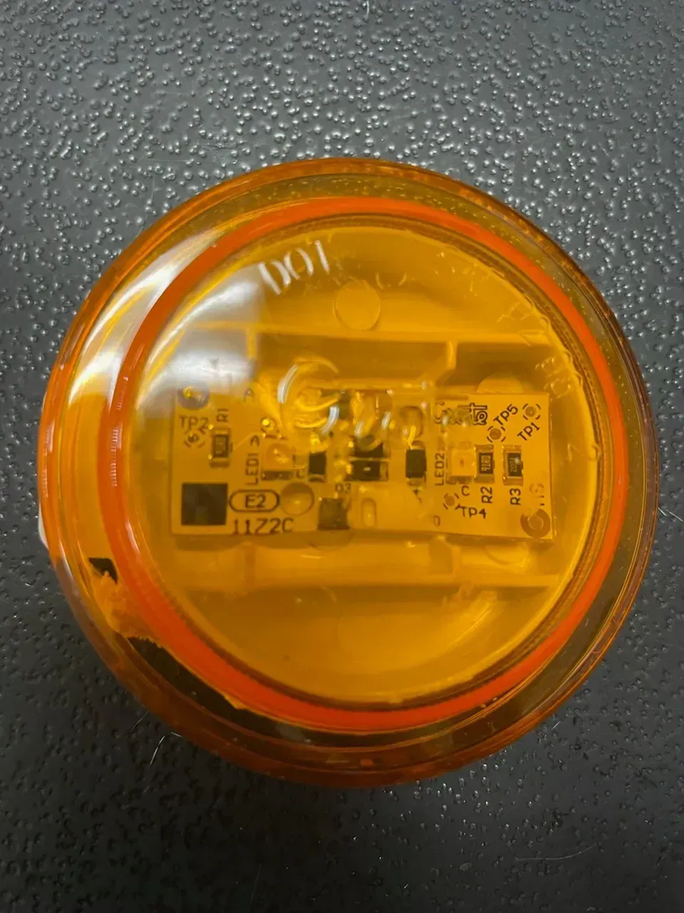 143109 LIGHT YELLOW LED 2.5 CLEAR MARKER GROTE