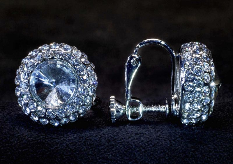 Crystal Rimmed Clip-on Earring