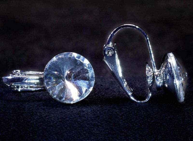 Crystal Stud Clip-on Earring