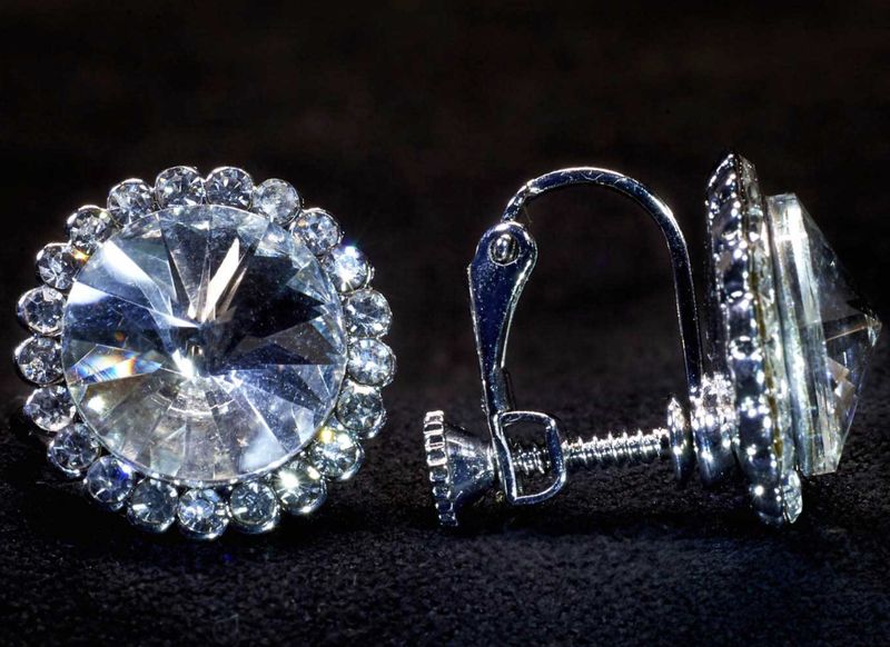 Crystal Dome Clip-on Earring