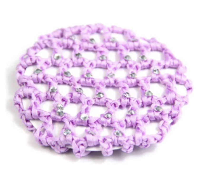 Bun cover with crystals - Lilac