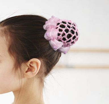 Bun cover with pink sequins