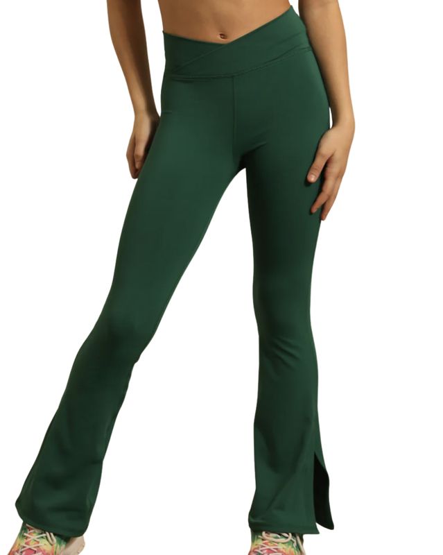 May split flare leggings