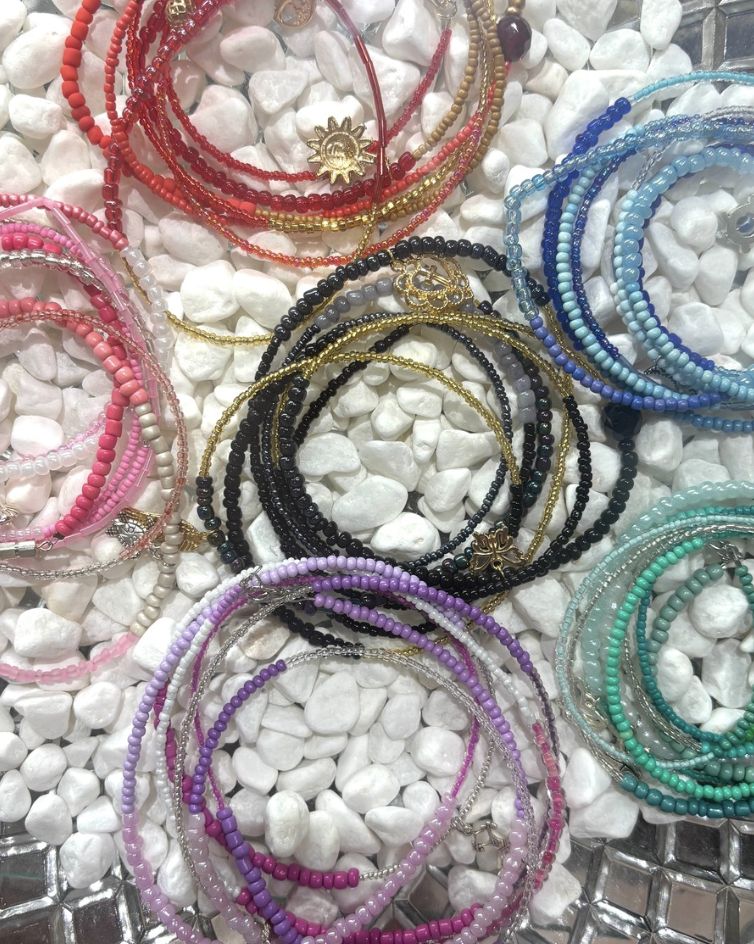 Large Wrap-Around Beaded Bracelets