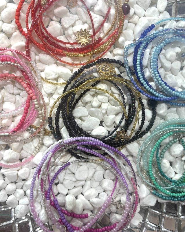Large Wrap-Around Beaded Bracelets