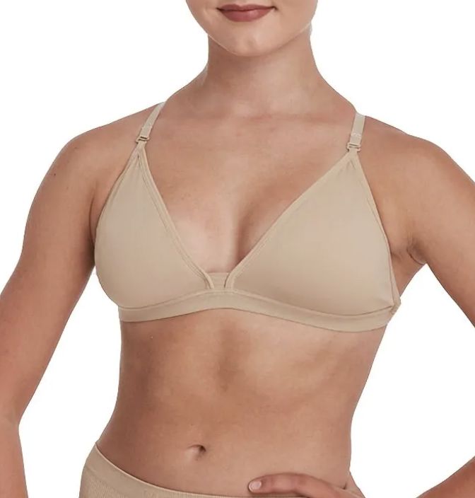 Deep Neck Clear Back Bra