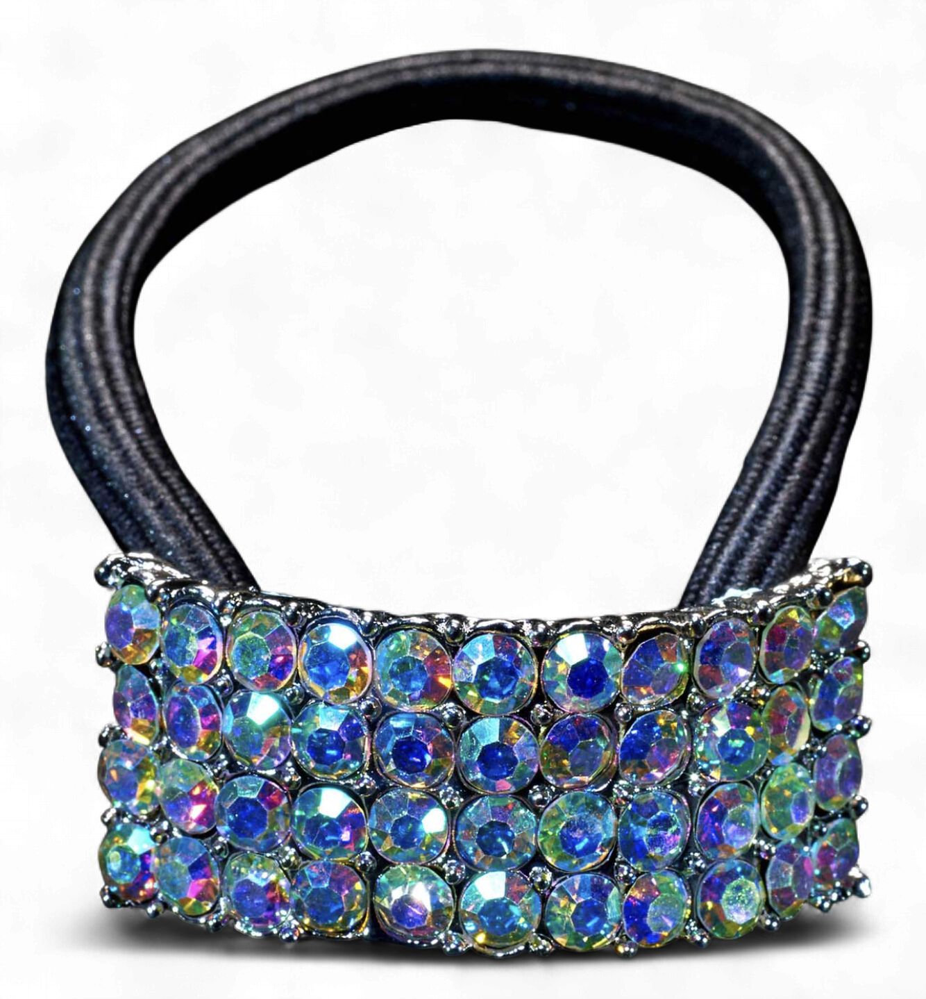 iridescent crystal ponytail elastic - small