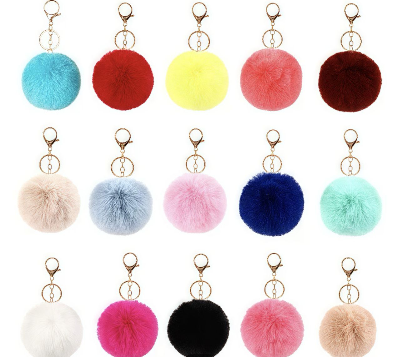 Fuzzy &amp; Sequin Keychains